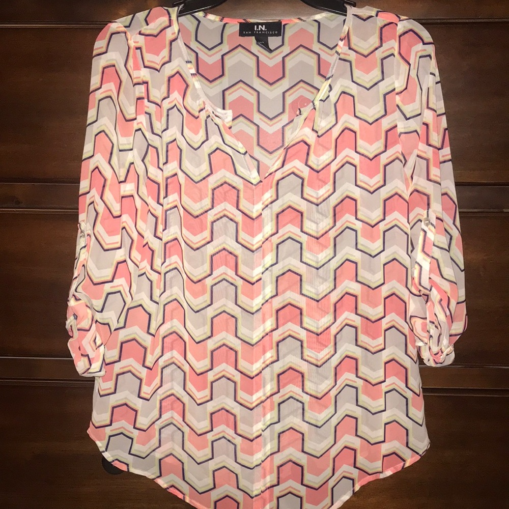 Sheer tunic blouse